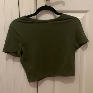 💚Green cropped top💚